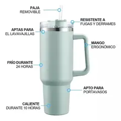 BIGBAMSPACE - Vaso Termico Mug Acero Inoxidable 1.2 Litros Frio Calor - Violeta