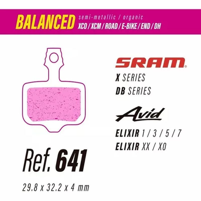 BIGBAMSPACE - Pastillas De Freno Less Brakes Balanced 641 Para Sram Elixir