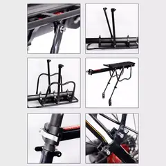 BIGBAMSPACE - Parrilla Bicicleta Con O Sin Freno De Disco Porta Alforjas
