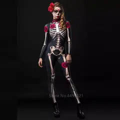 BIGBAMSPACE - Disfraz Mujer Catrina Halloween Para Adultos
