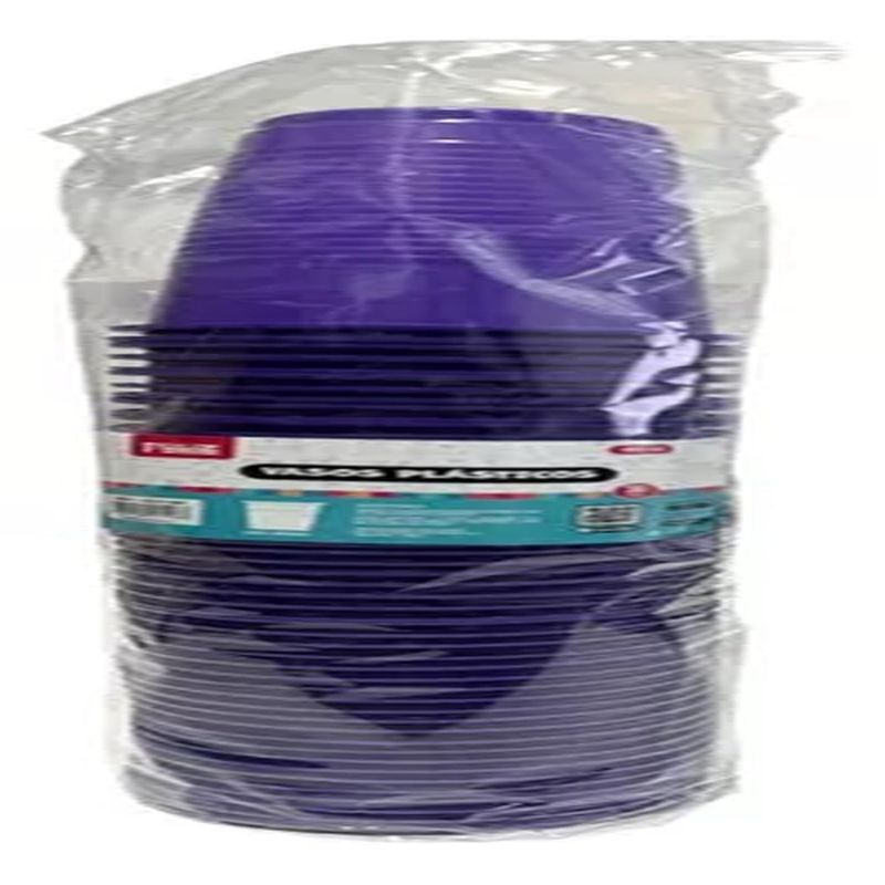 BIGBAMSPACE - Pack 50 Vasos Desechables Fiesta Color - 200ml - Violeta
