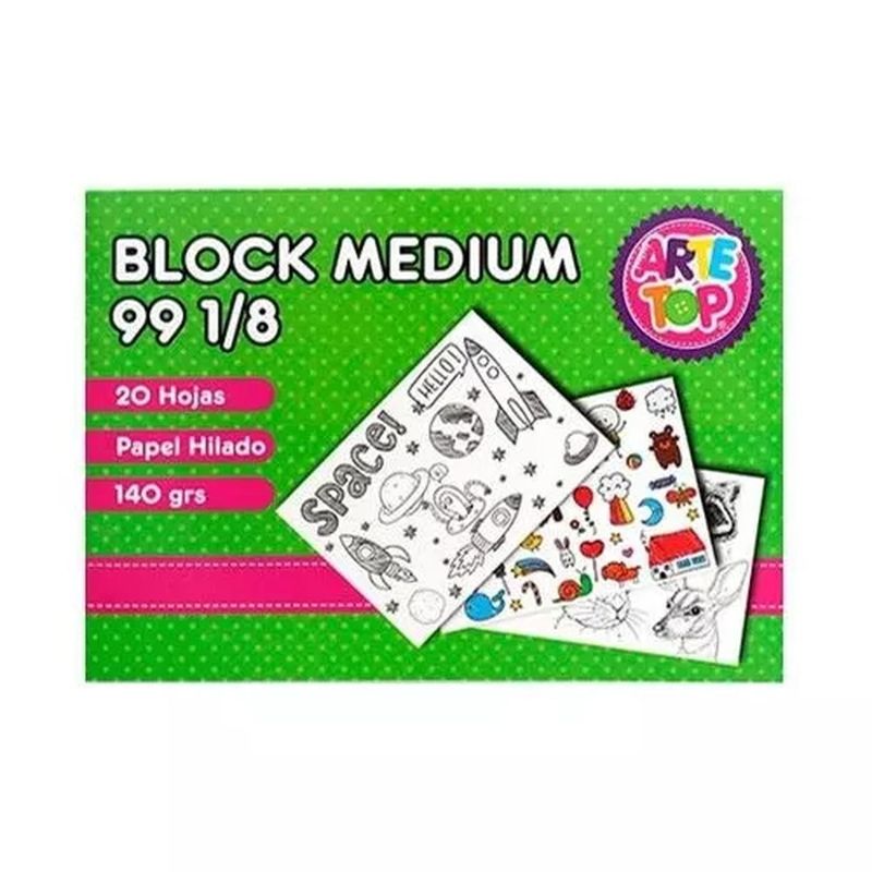 BIGBAMSPACE - Block De Dibujo Medio Arte Top 99 1/8