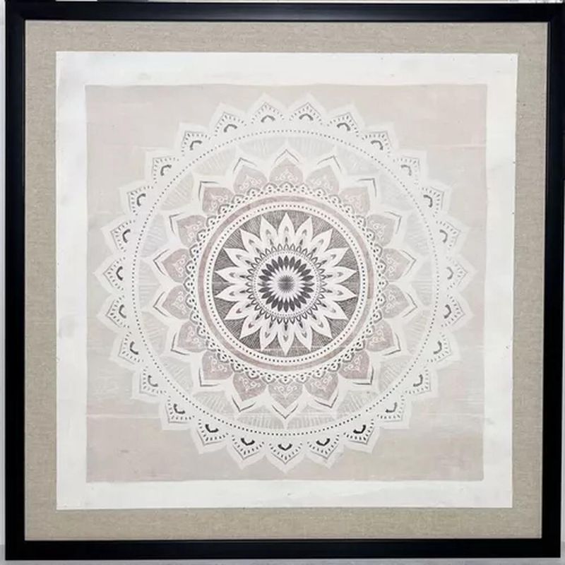 BIGBAMSPACE - Cuadro De Mandala Con Relieve 60x60 Cm