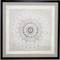 BIGBAMSPACE - Cuadro De Mandala Con Relieve 60x60 Cm