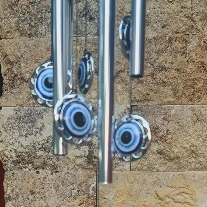 BIGBAMSPACE - Colgante Campana Viento Ojo Turco (tubos)