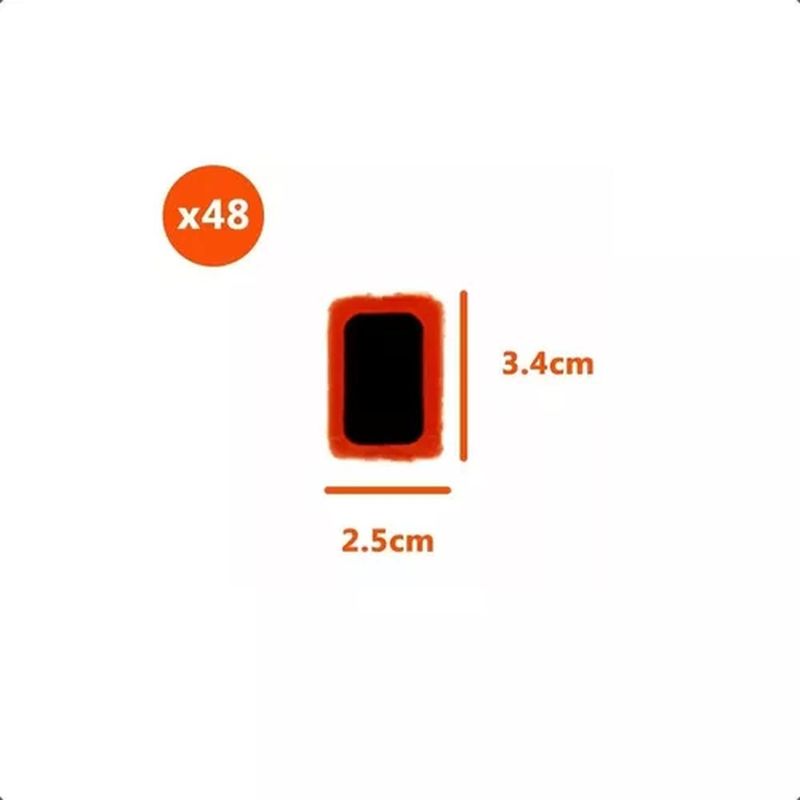 BIGBAMSPACE - Caja De Parches 48 Und Para Neumatico Camara De Bicicleta