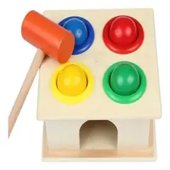 BIGBAMSPACE - Juego De Madera Martillo Golpea La Pelota
