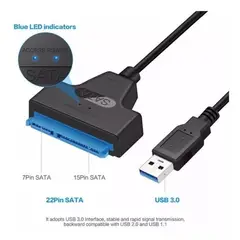 BIGBAMSPACE - Cable Usb 3.0 A Sata 3 22 Pin 2.5 Pulgadas 6 Gbps Disco Duro