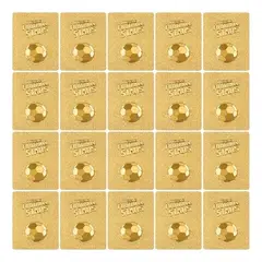 BIGBAMSPACE - 50 Tarjetas Doradas Futbol Estrellas Liga Mundial - Negro