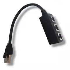BIGBAMSPACE - Adaptador Conector Hub Divisor Splitter 3 Lan Rj45 A Rj45