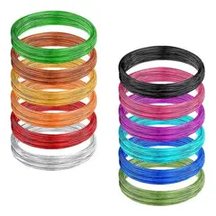 BIGBAMSPACE - 12 Color Alambre De Aluminio Manualidades Bisuteria 1mmx120m