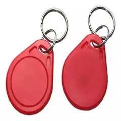 BIGBAMSPACE - 10 X Tag Llavero Rfid Nfc S50 1k 13.56 Mhz Rojo