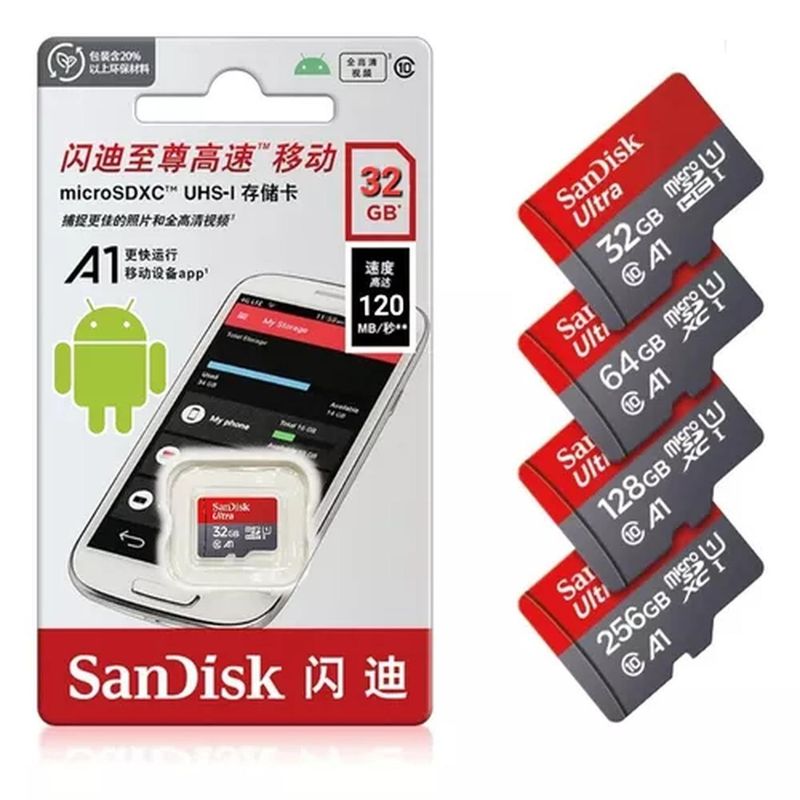 BIGBAMSPACE - Tarjeta De Memoria Micro Sd Sandisk Ultra 32gb A1 Clase 10