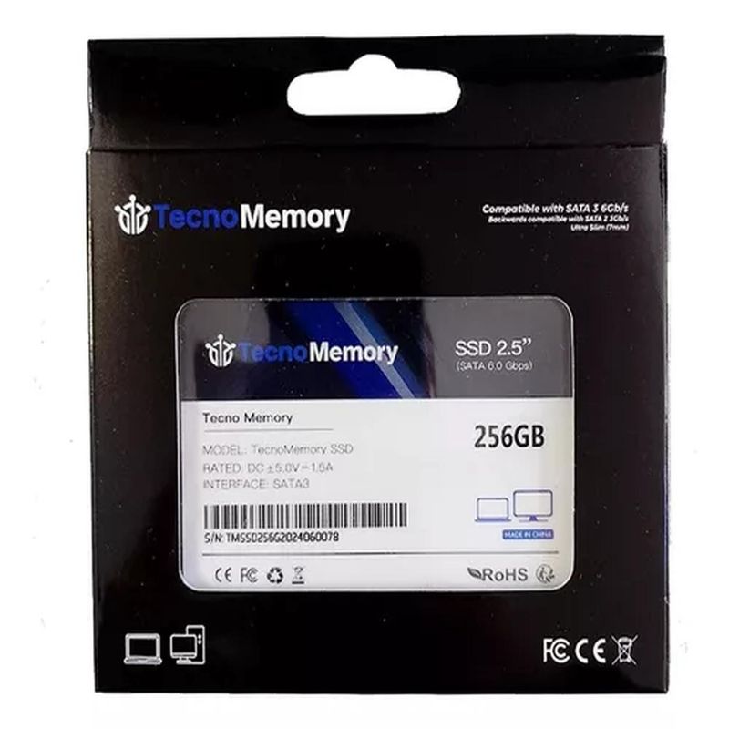 BIGBAMSPACE - Disco Duro Ssd 256gb W420/r520 Mb/s Tecnomemory