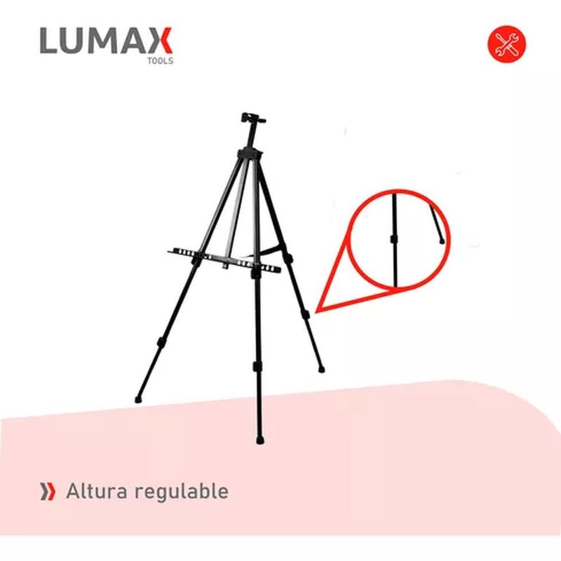BIGBAMSPACE - Pizarra Blanca Con Atril Telescopico Plegable 90x60cm