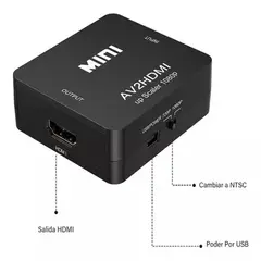 BIGBAMSPACE - Convertidor Rca Hdmi A Av Video 1080p