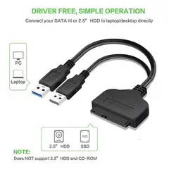 BIGBAMSPACE - Cable Adaptador Usb 3.0/2.0 A Sata 2.5 Disco Externo Ssd Hdd