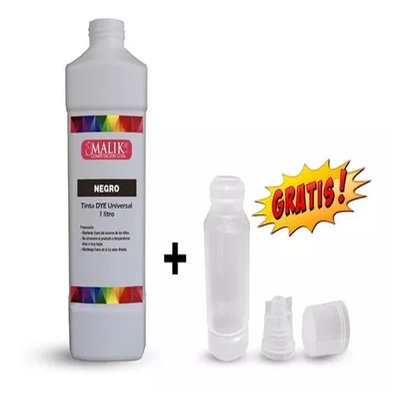 BIGBAMSPACE - Tinta Negra 1 Litro + Botella T544 Para Epson Ecotank L3210