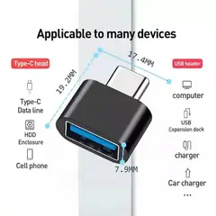 BIGBAMSPACE - Cable Otg Tipo C Adaptador Usb Para Pendrive Mouse Teclado
