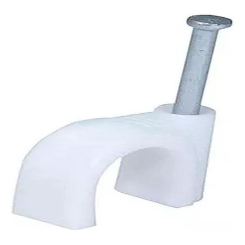 BIGBAMSPACE - Grapa / Grampa Con Clavo Para Clip De Cable 8mm 100 Unid