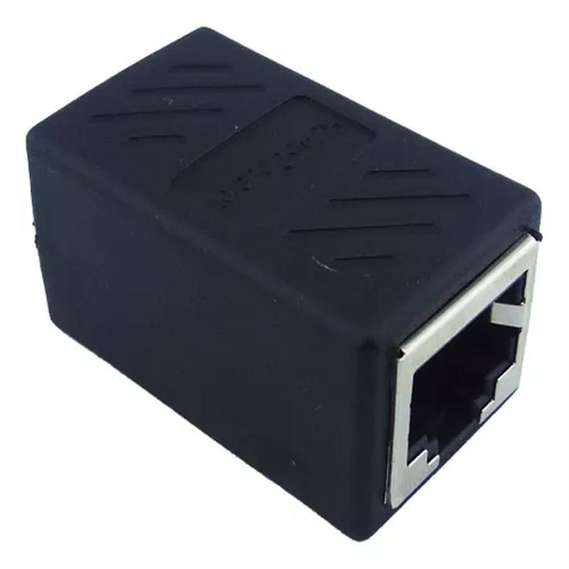 BIGBAMSPACE - Pack 8 Conectores Copla Rj45 Cat5/cat6/cat7 Lan Hembra Red - Negro