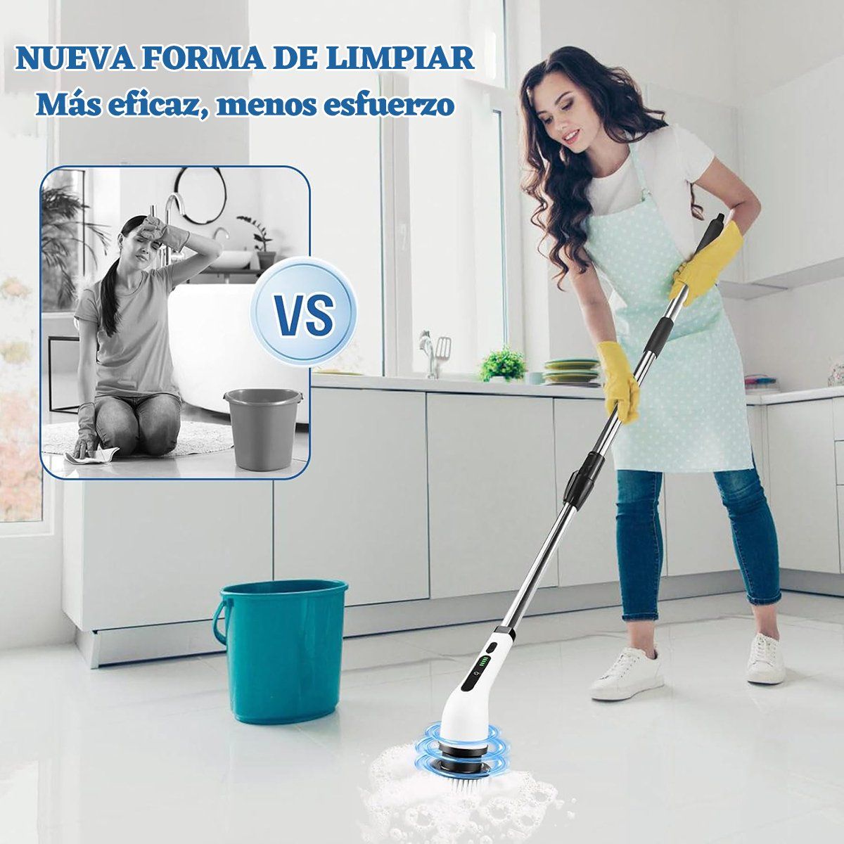 GENERICO - 7 En 1 Cepillo Limpiador Electrico Retractil Inalambrico