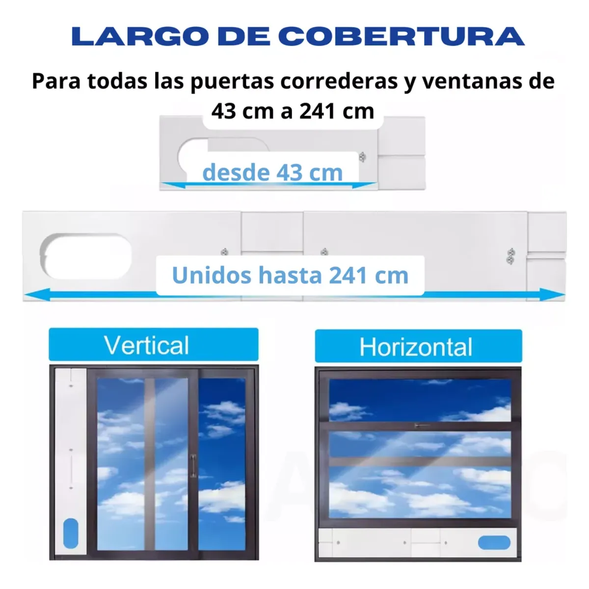 GENERICO - Sellado Ventana Aire Acondicionado Portátil Ajustable Sello