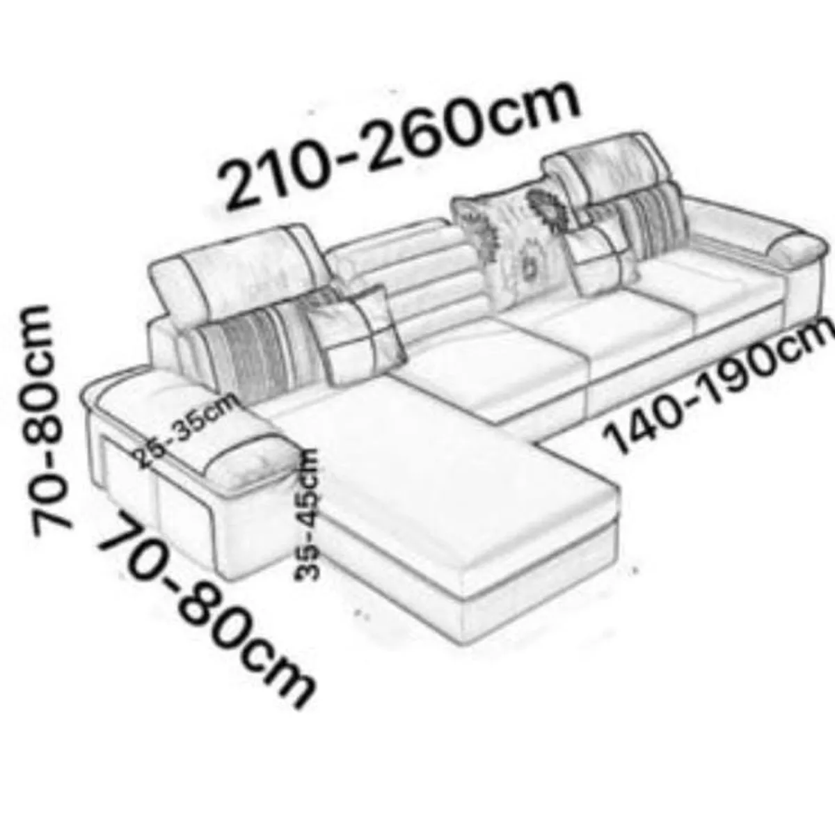 GENERICO - FUNDA CUBRE SILLON PARA SOFAS TIPO L DISEÑO TEXTURIZADO T