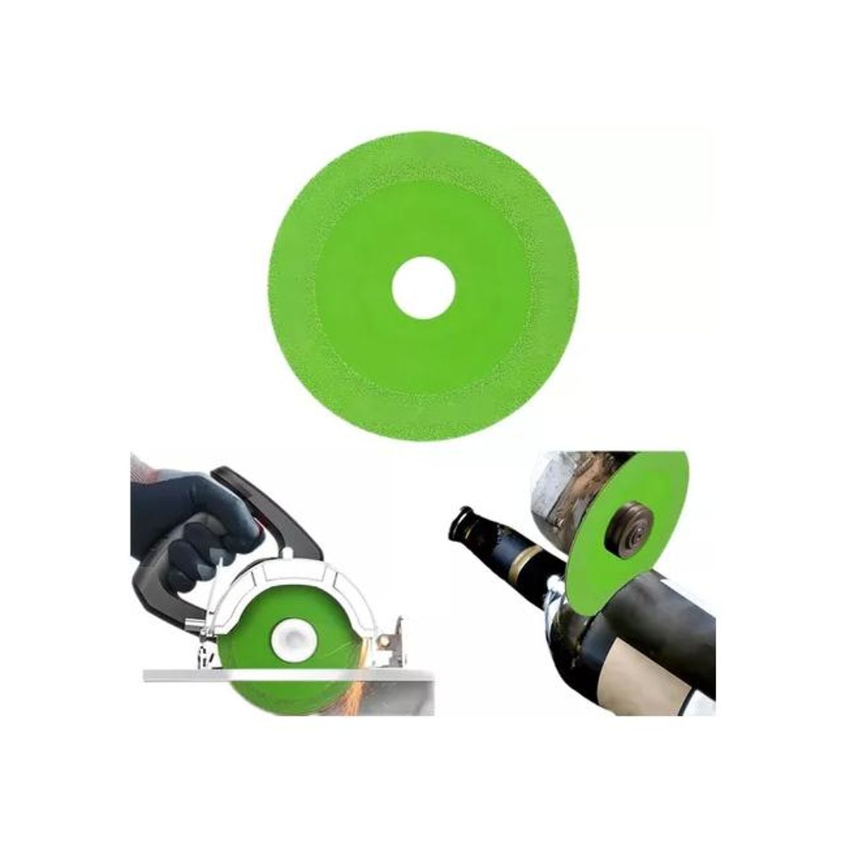 GENERICO - Disco de corte de vidrio para rebarbadora 7 piezas color gris