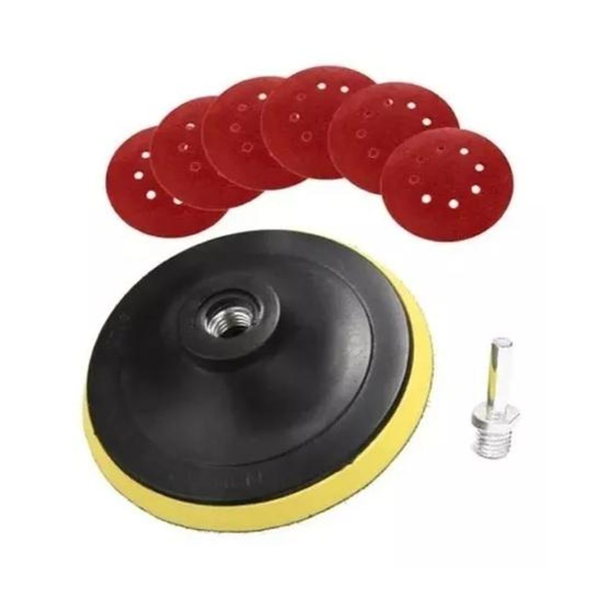 GENERICO - Disco velcro 4 12 para esmeril y taladro color negro