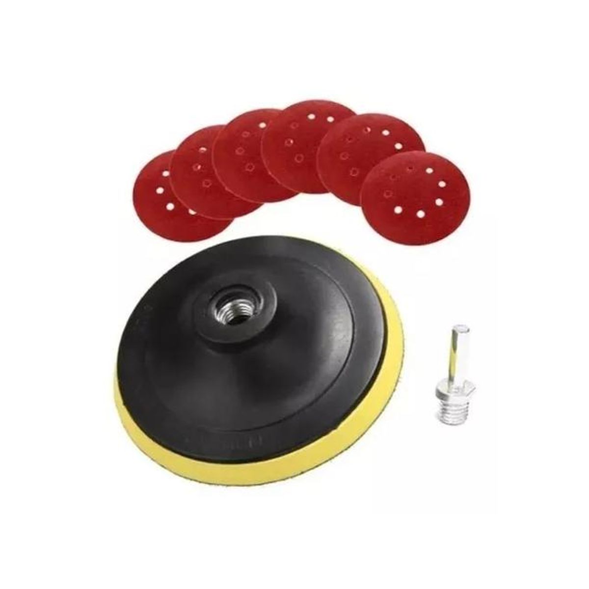 GENERICO - Disco velcro 4 12 para esmeril y taladro color negro