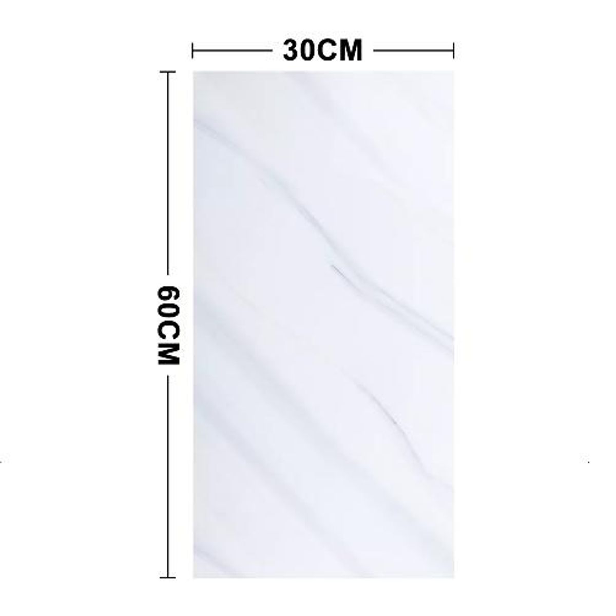 GENERICO - 10 láminas de papel mural mármol ladrillo 60x30 cm para pared y piso