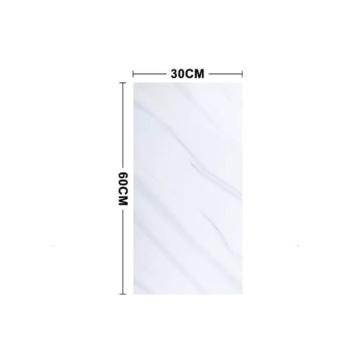 GENERICO - 10 láminas de papel mural mármol ladrillo 60x30 cm para pared y piso