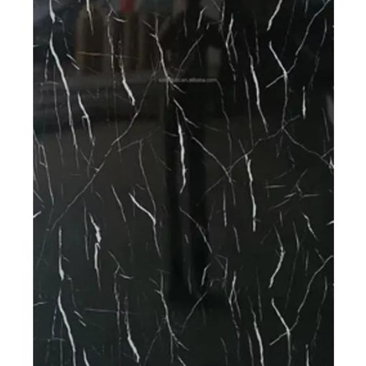 GENERICO - Lámina mural adhesiva efecto mármol negro pack de 10