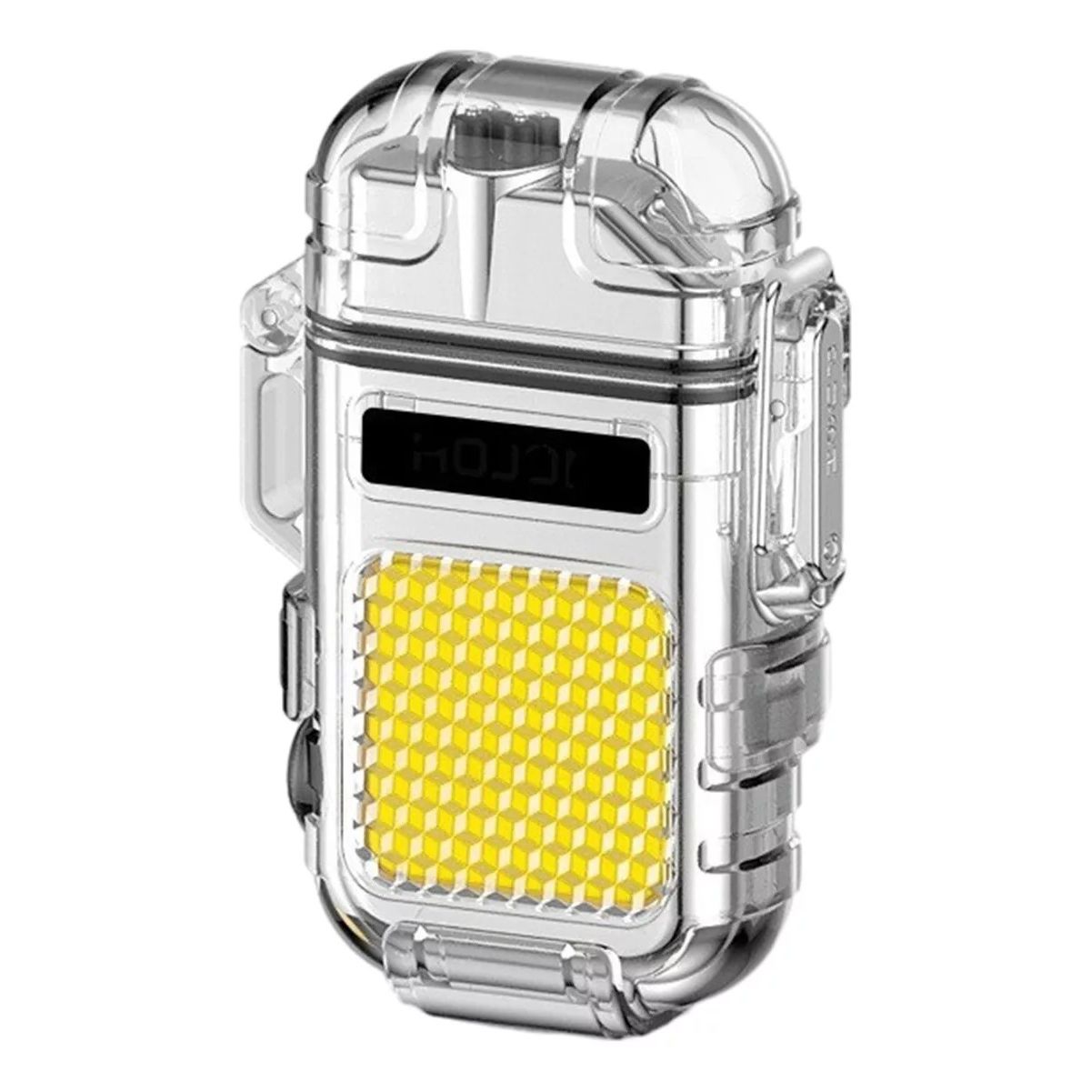 GENERICO - Linterna LLavero Potente Multifuncional K Encendedor Usb Gris