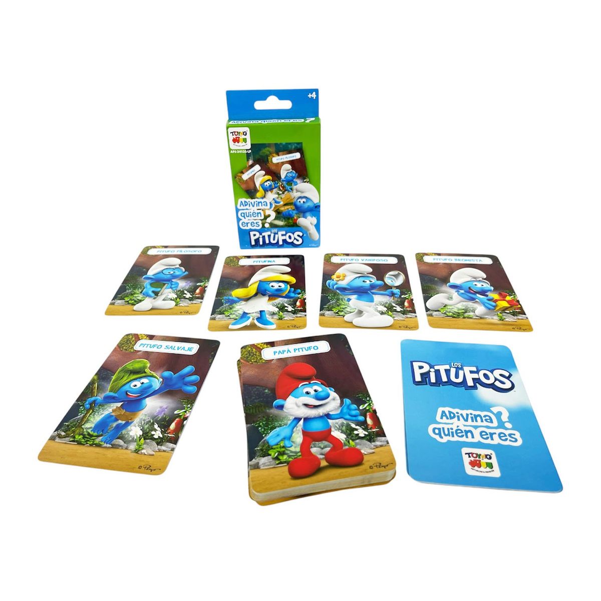 PITUFOS - Juego Educativo Flash Cards Adivina Quien - Los Pitufos