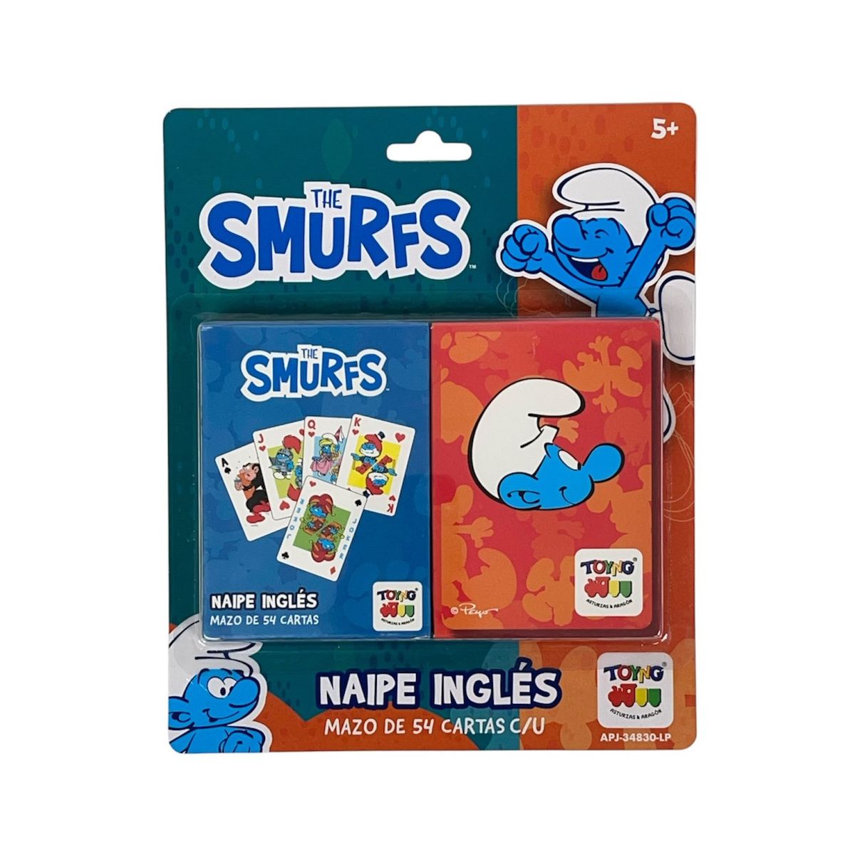 PITUFOS - Juego de Mesa Naipe Ingles - Los Pitufos