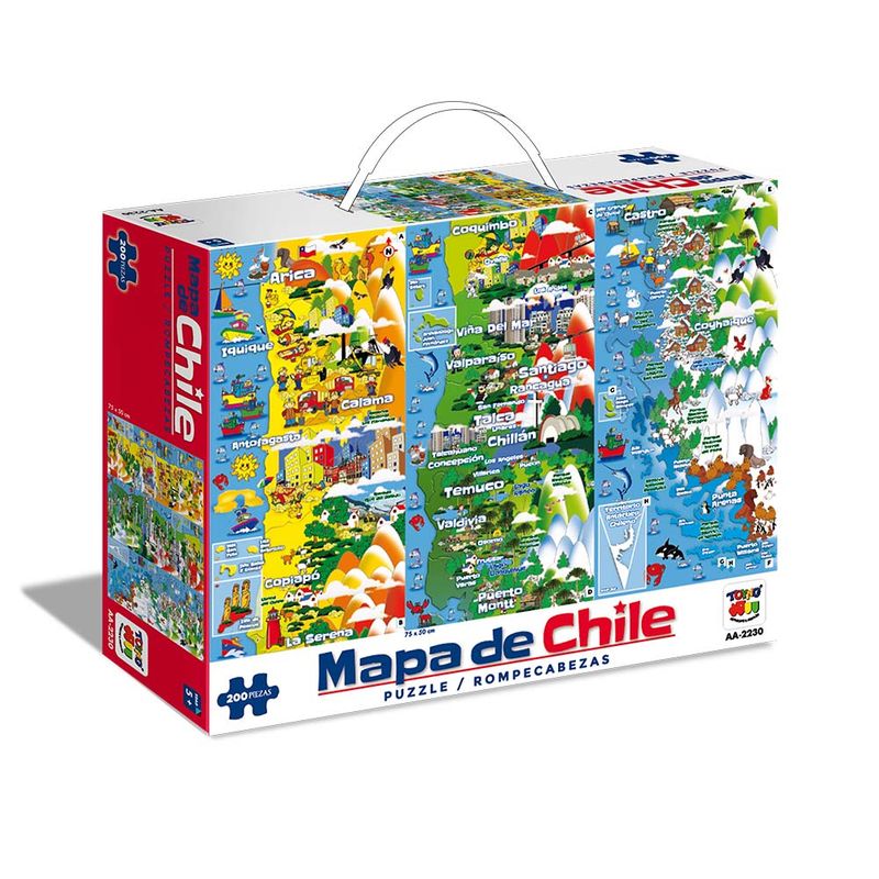 TOYNG - Puzzle 200 Piezas Mapa De Chile