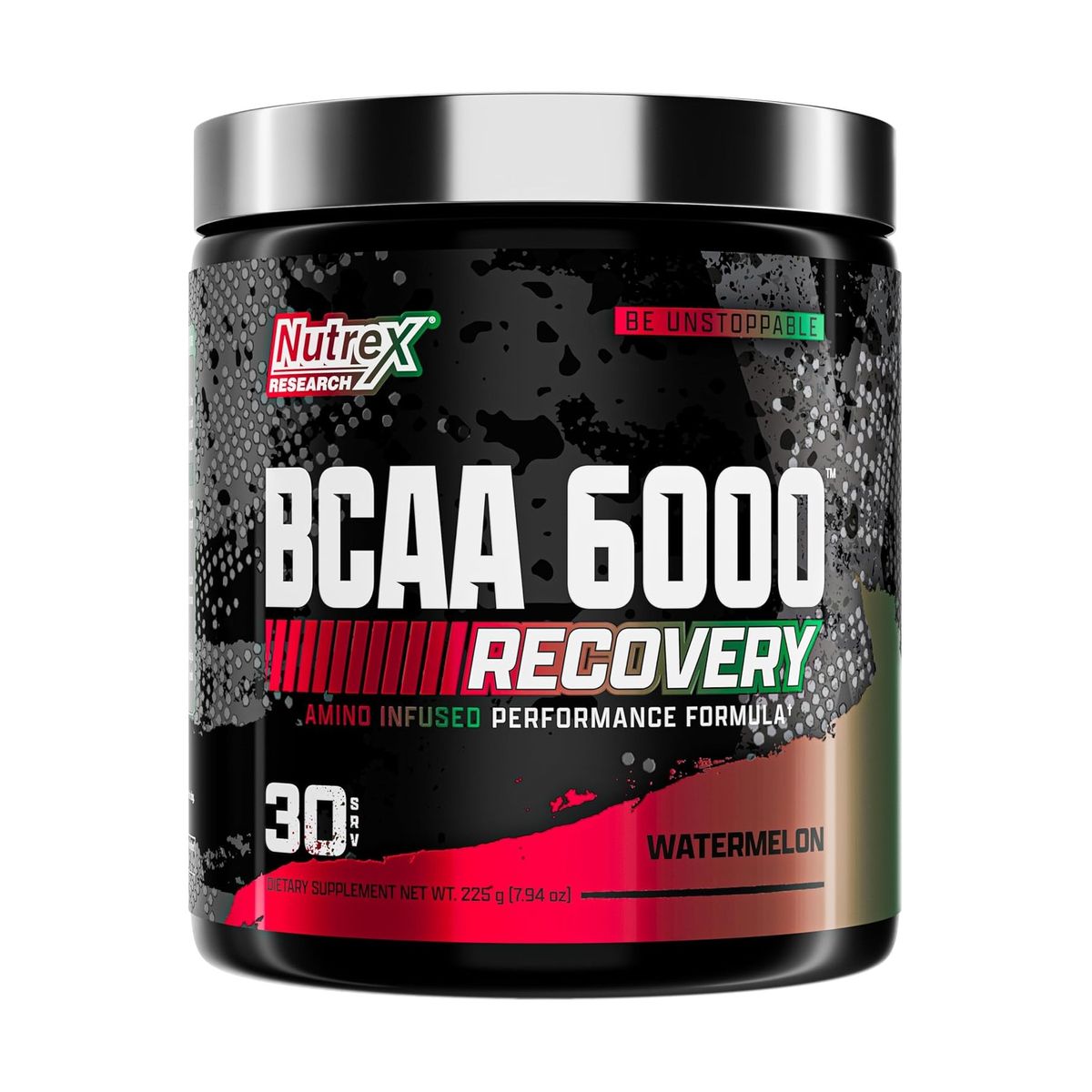 NUTREX RESEARCH - Bcaa 6000 Recovery Nutrex Aminoacidos 225gr En Polvo Sandia