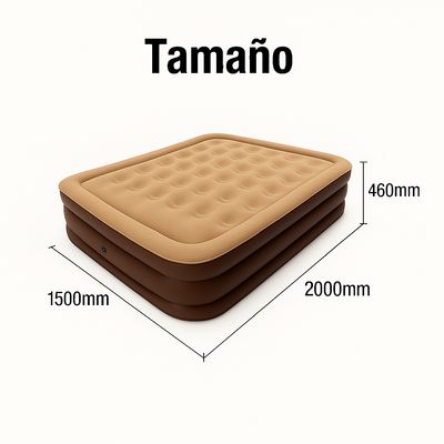 Imagen 2 del producto Colchón Inflable Eléctrico Queen 2plazas Beige 200x150x43cm
