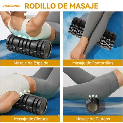 Imagen 2 del producto 6pcs Rodillo Set Completo Elongacion Masaje Roller Foam Yoga