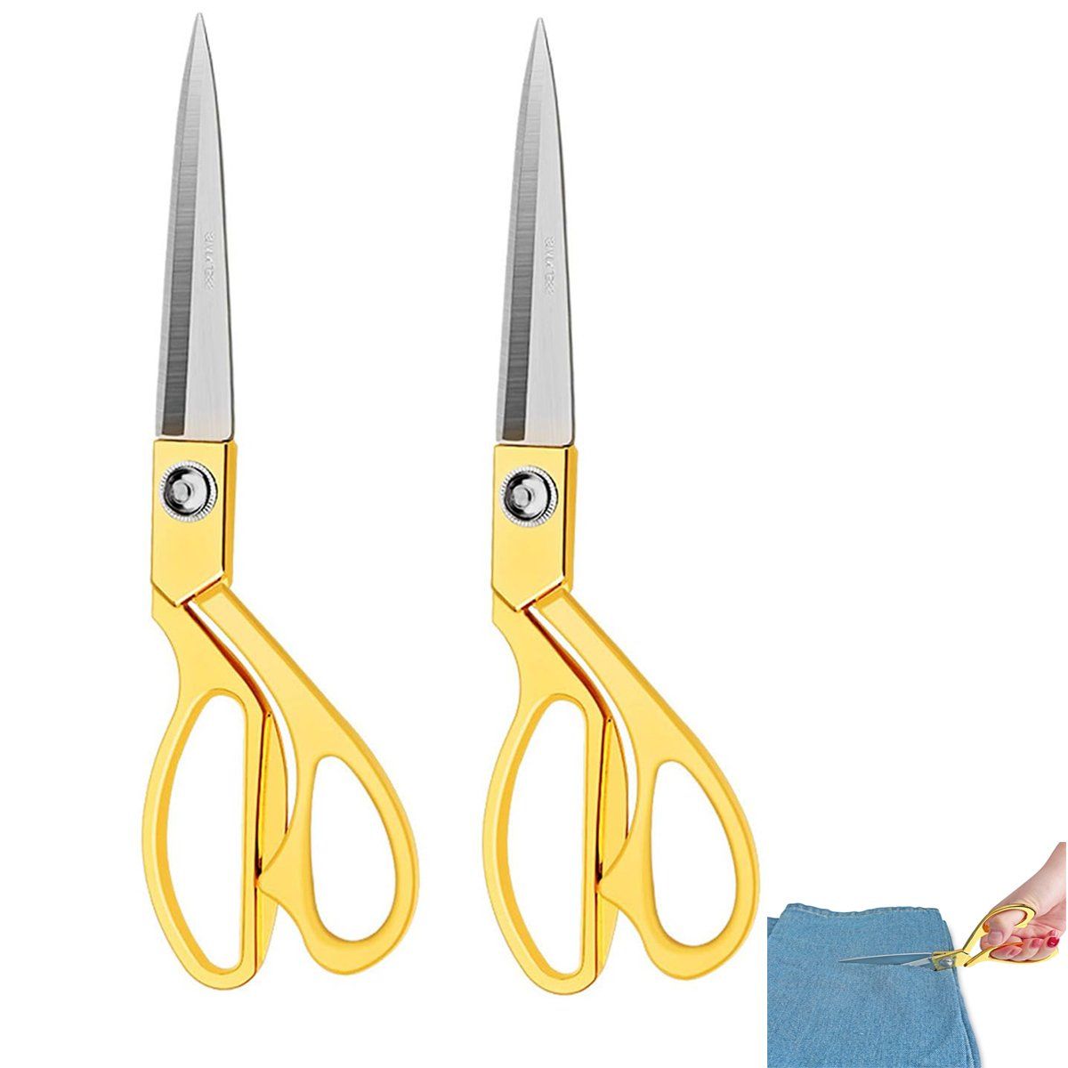 GENERICO - 2 Piezas Tijera Profesional Para Sastre Papelería Tela