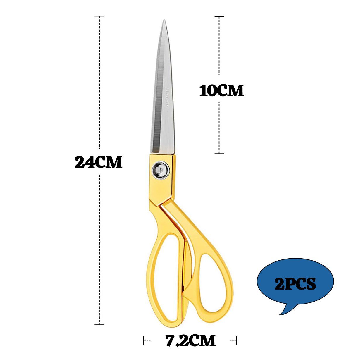 GENERICO - 2 Piezas Tijera Profesional Para Sastre Papelería Tela