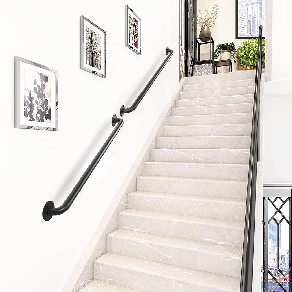 92cm Barandilla De Escalera Pasamanos De Estilo Industrial, marca GENERICO - Foto 2