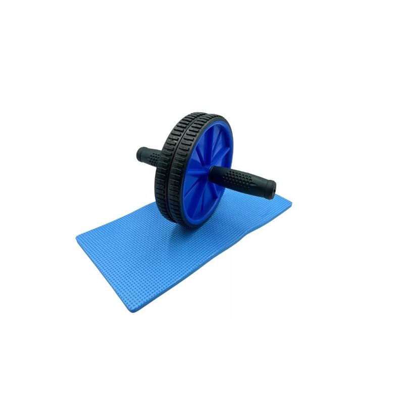 GENERICO - Rueda Ejercicios Abdominal Mini Alfombra Azul