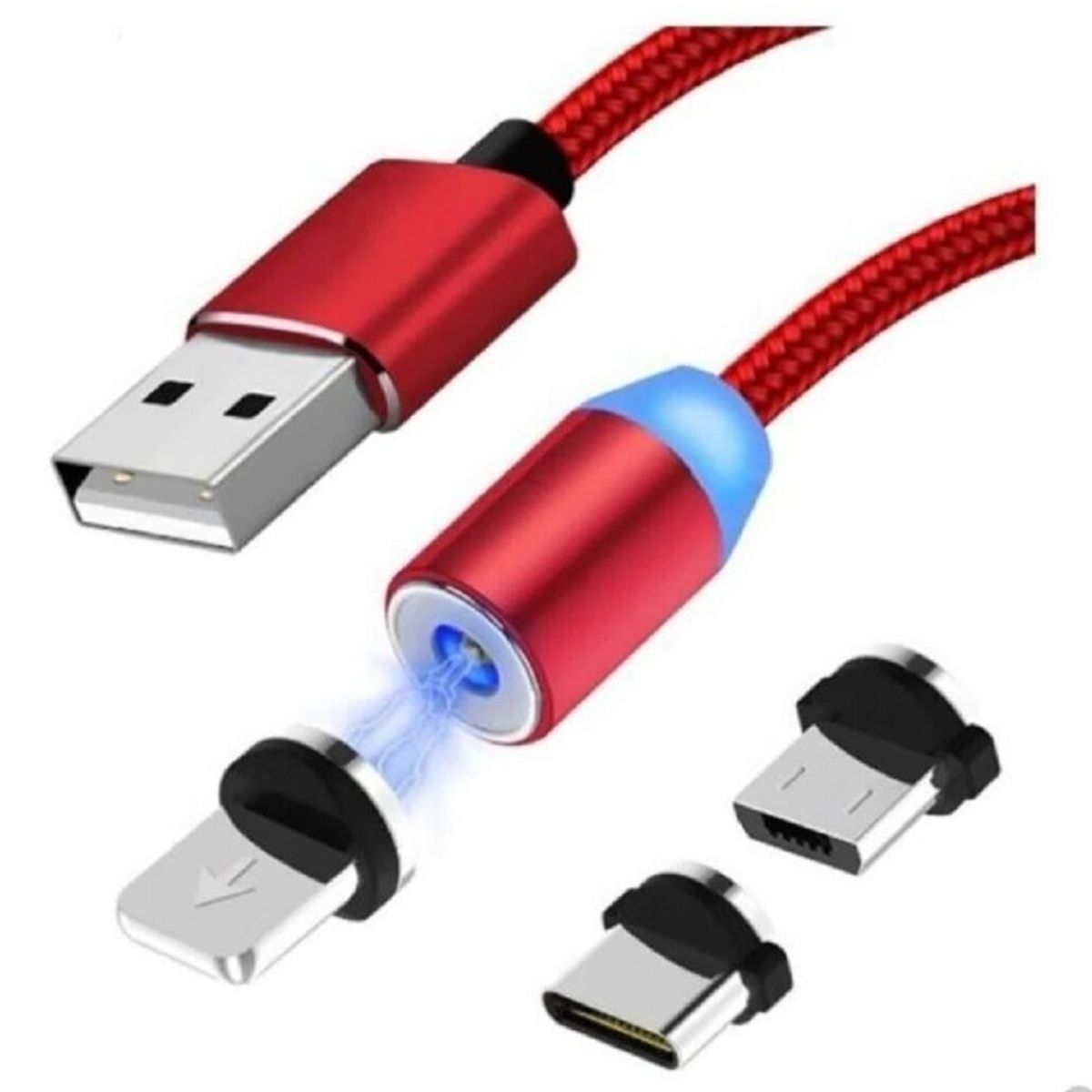 INVENCIBLE - CABLE USB MAGNÉTICO CARGA 3 EN 1 BURDEO AP13