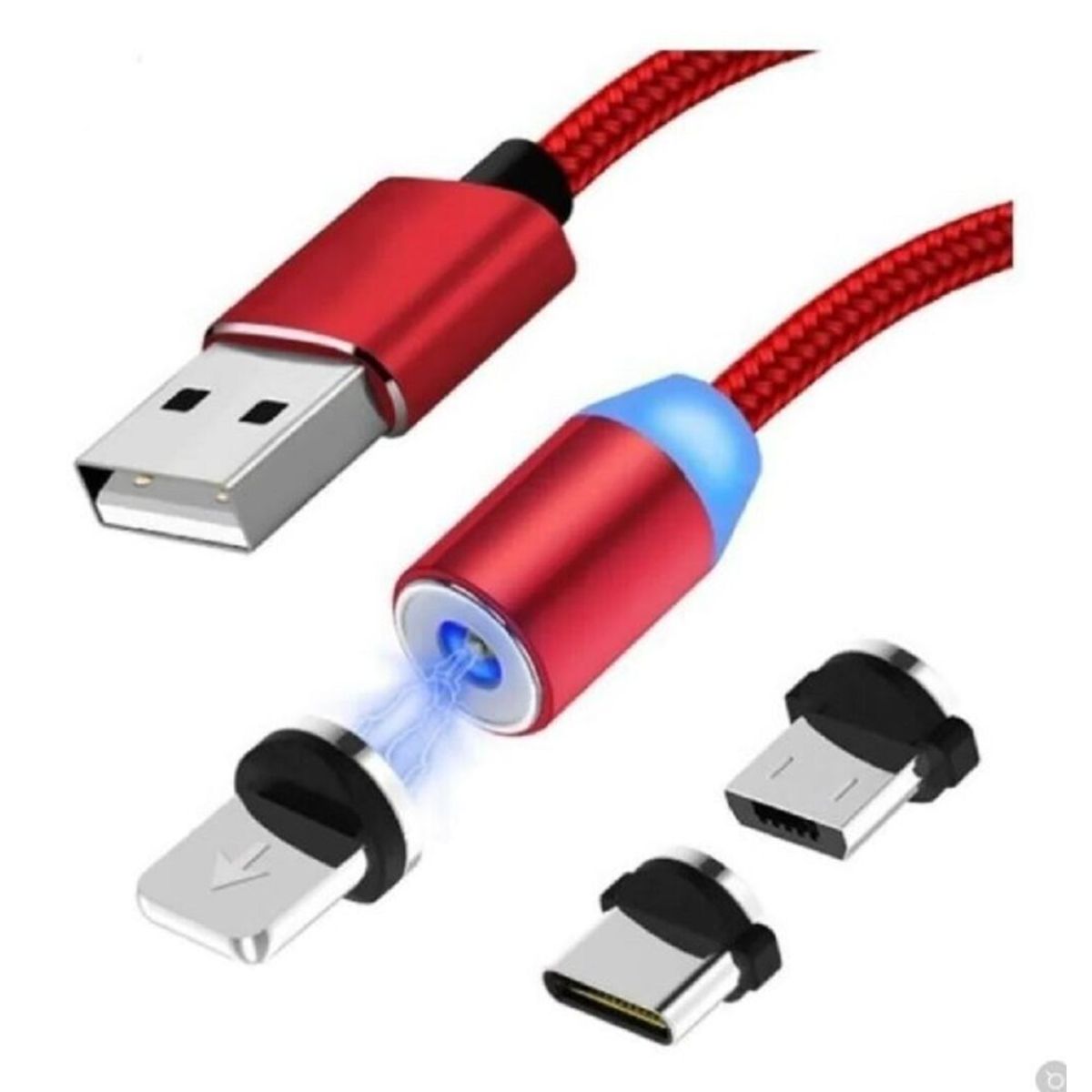 INVENCIBLE - CABLE USB MAGNÉTICO CARGA 3 EN 1 BURDEO AP13
