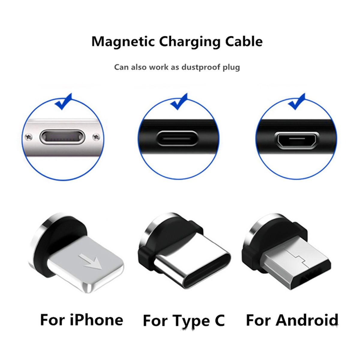 INVENCIBLE - CABLE USB MAGNÉTICO CARGA 3 EN 1 BURDEO AP13