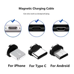 INVENCIBLE - CABLE USB MAGNÉTICO CARGA 3 EN 1 LED ROSADO AP08