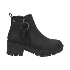DETOGNI - Botin Mujer Negro Plataforma Ester